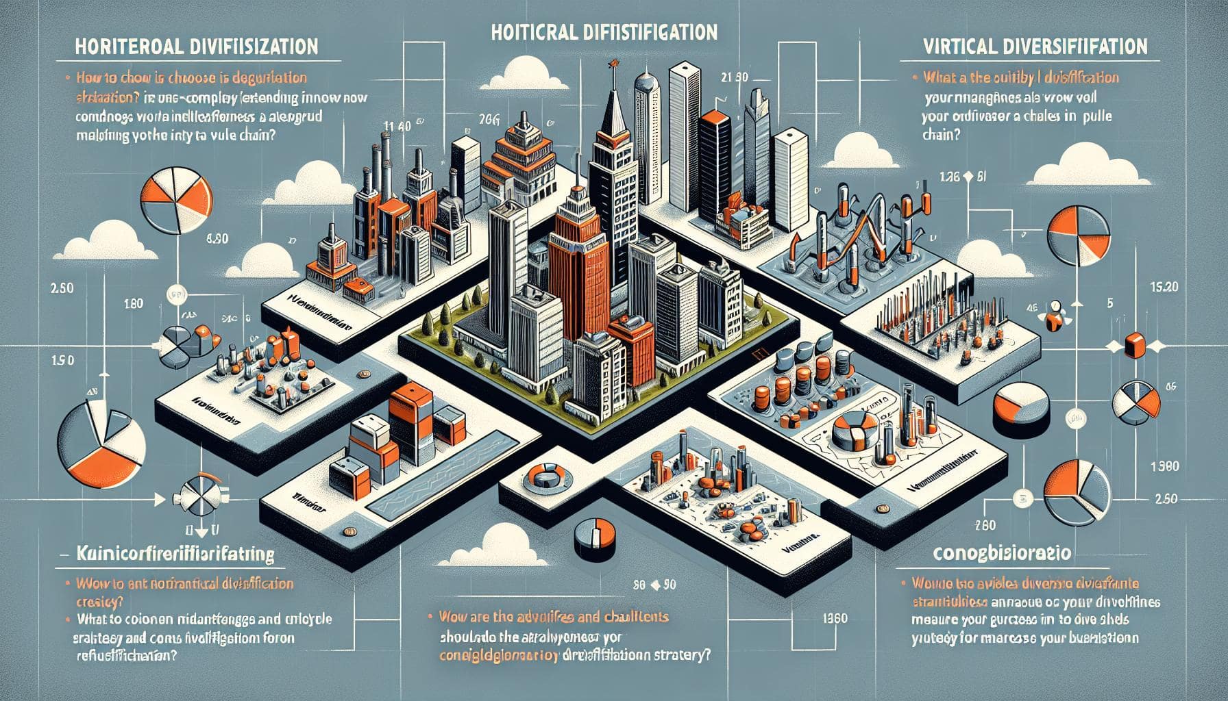Schéma des types de diversification d’entreprise
