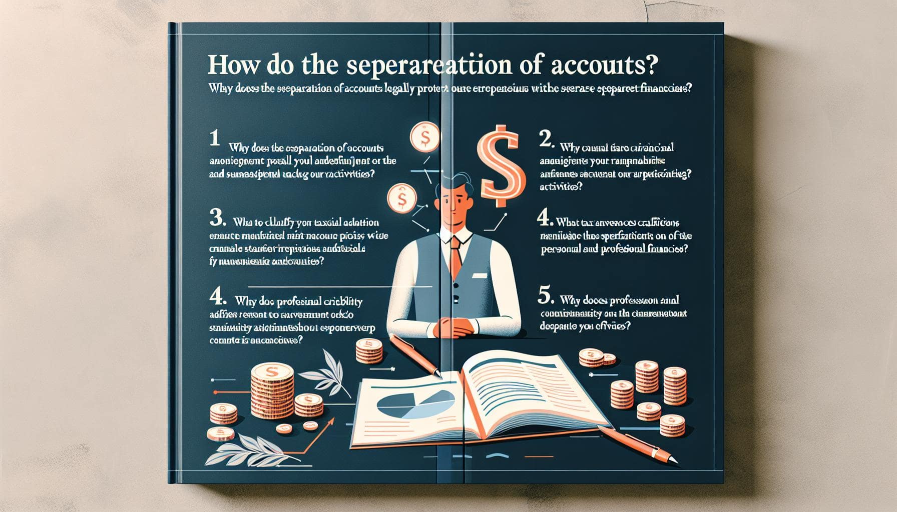 Image illustrant la séparation des finances personnelles et professionnelles