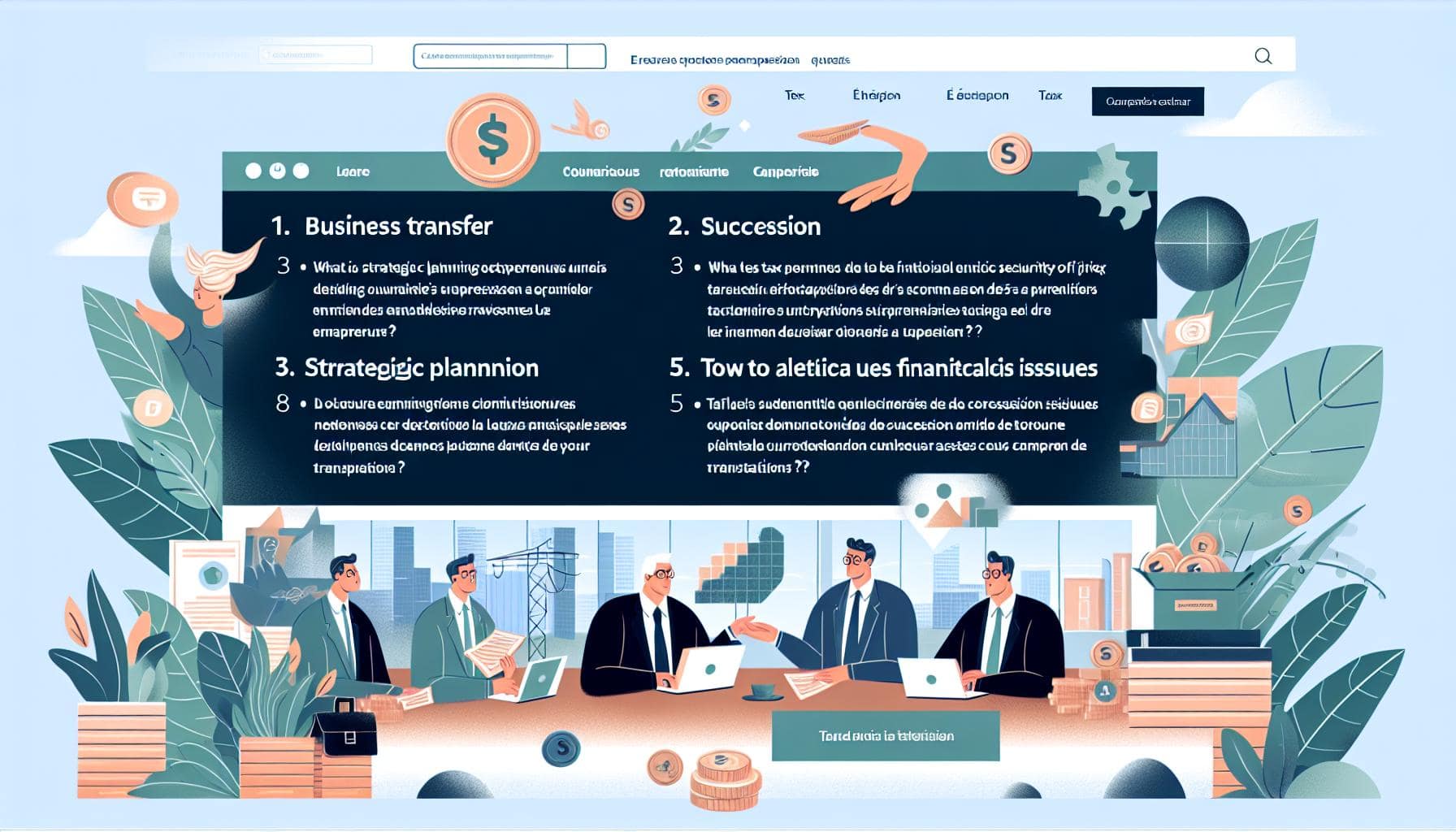 Transfert d’entreprise et succession